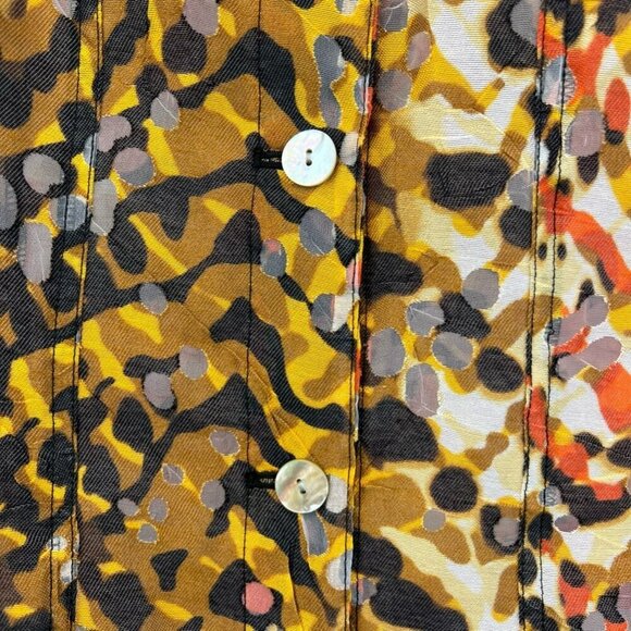 Ruby Rd Womens Shirt Jacket Multicolor Buttons Front Pockets Roll Tab Sleeve 8 - Picture 9 of 10